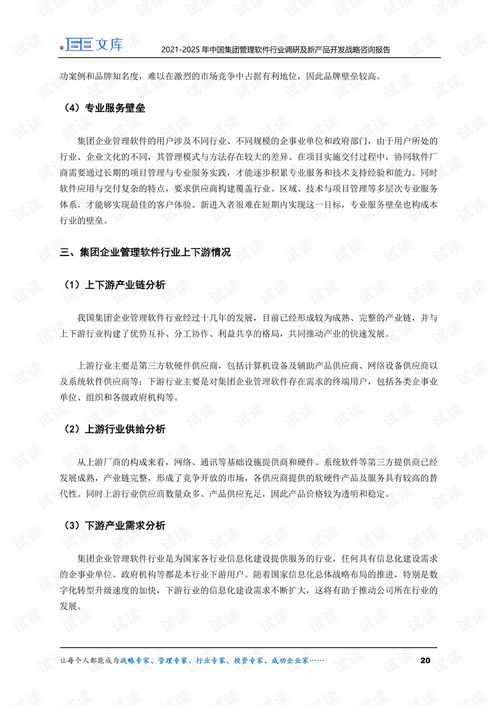 2021-2025年中國(guó)集團(tuán)管理軟件行業(yè)調(diào)研及新產(chǎn)品開(kāi)發(fā)戰(zhàn)略咨詢報(bào)告